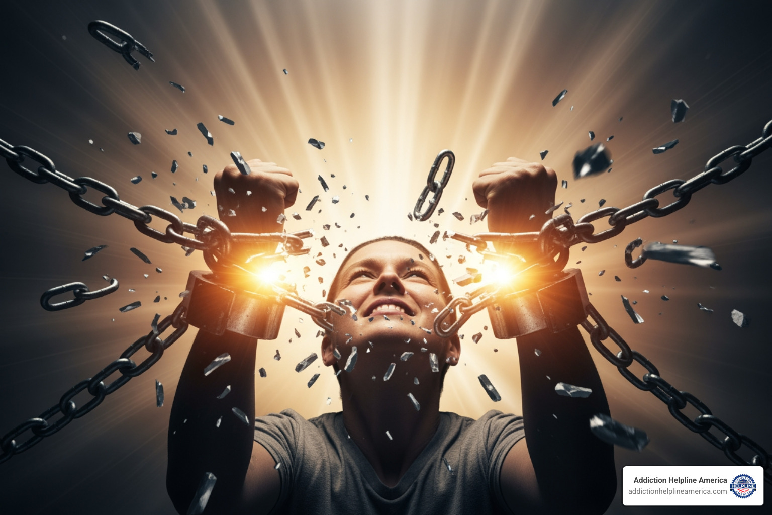 a person breaking free from chains, symbolizing recovery - alcohol rehab cost a person breaking free from chains, symbolizing recovery - alcohol rehab cost