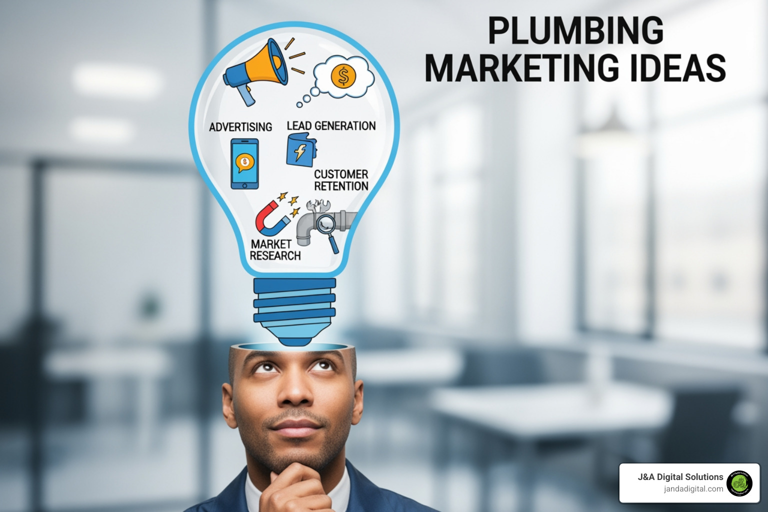 Smartphone displaying a 5-star review for a plumbing company - plumbing marketing ideas