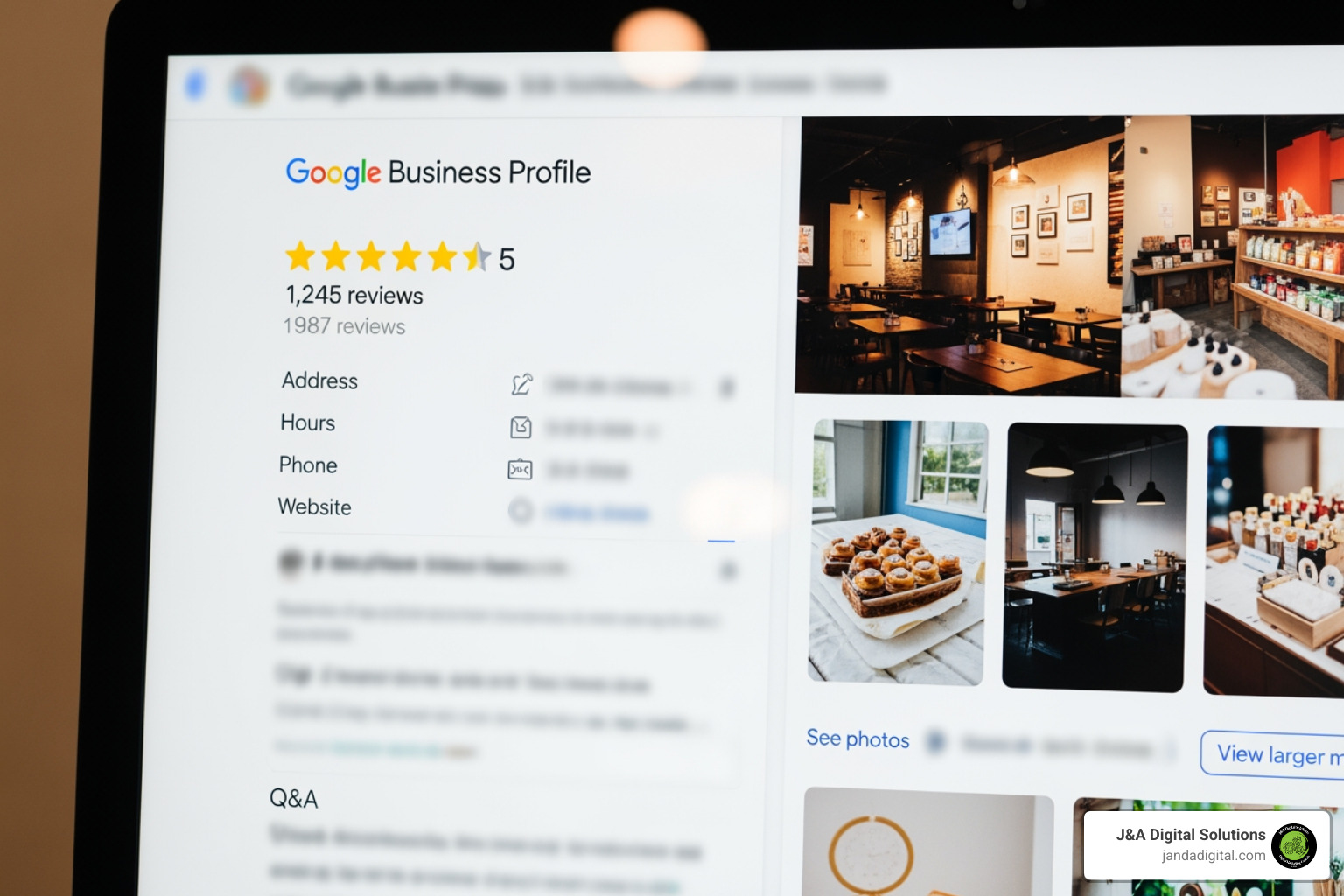 fully optimized Google Business Profile - online marketing local