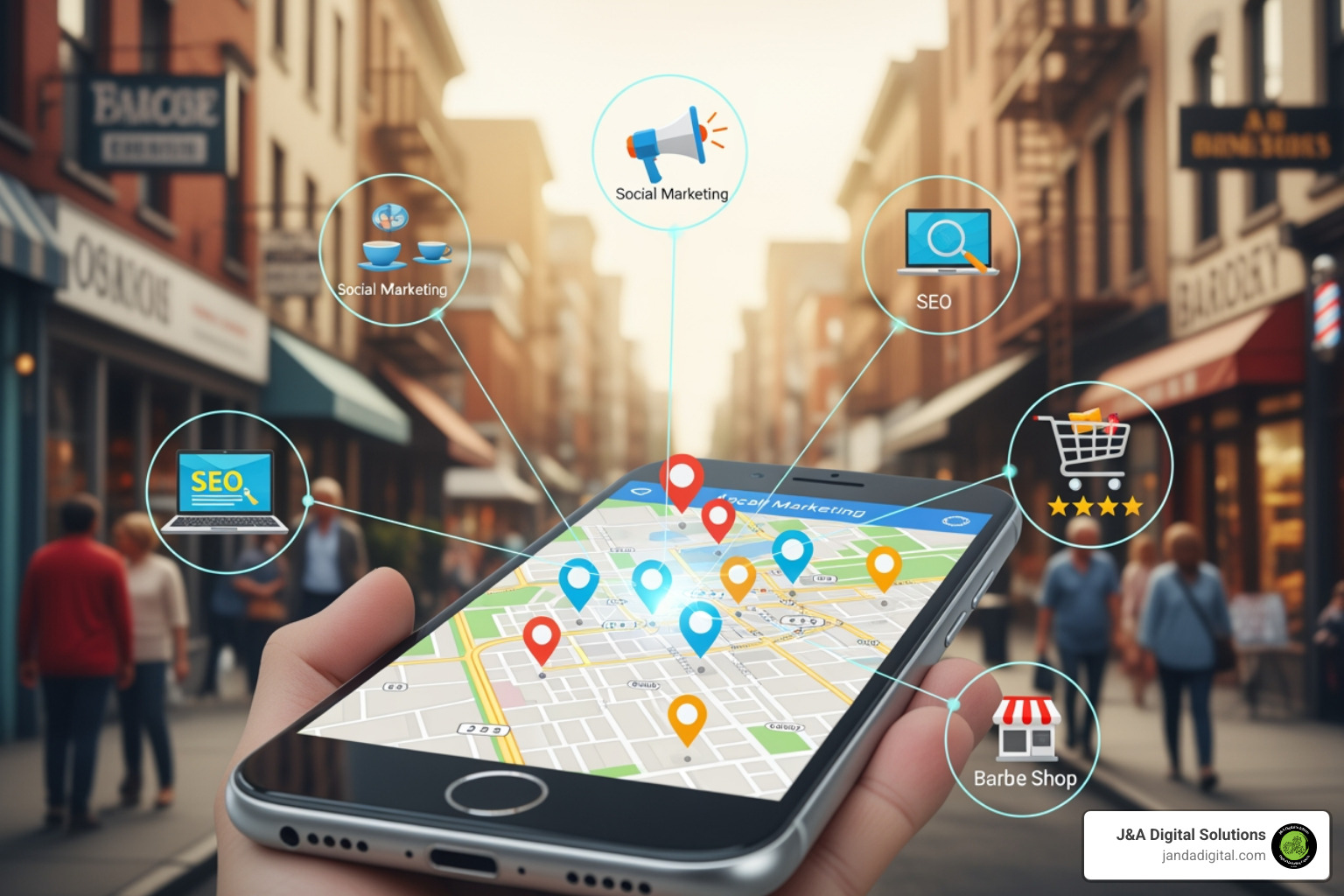 website displaying perfectly on a smartphone - online marketing local