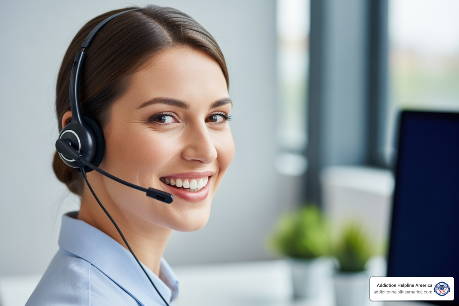 A caring helpline operator, depicted as a friendly face with a headset, ready to assist callers - drug rehab centers in san diego ca A caring helpline operator, depicted as a friendly face with a headset, ready to assist callers - drug rehab centers in san diego ca