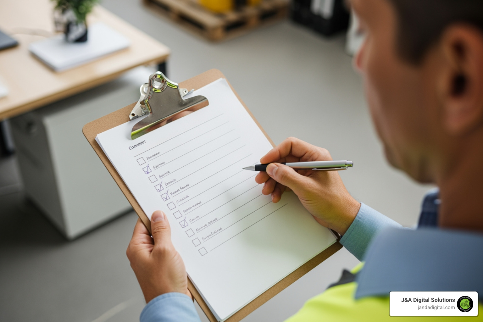 a person reviewing a checklist on a clipboard - b2b lead generation experts near me a person reviewing a checklist on a clipboard - b2b lead generation experts near me