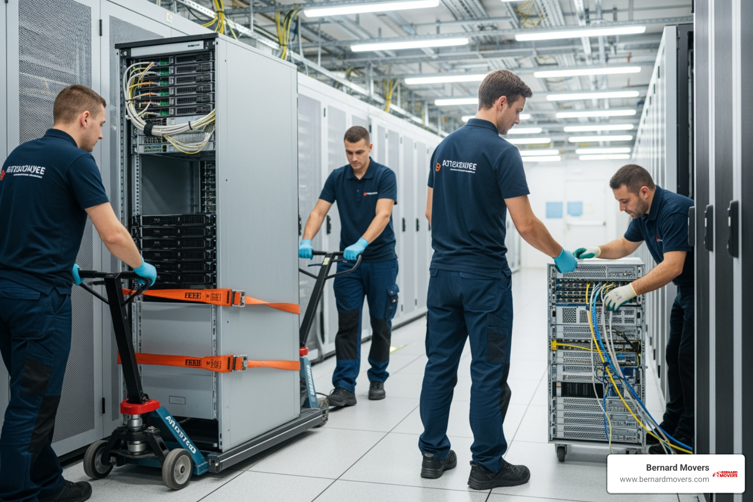movers handling specialized IT server equipment - business relocation services movers handling specialized IT server equipment - business relocation services