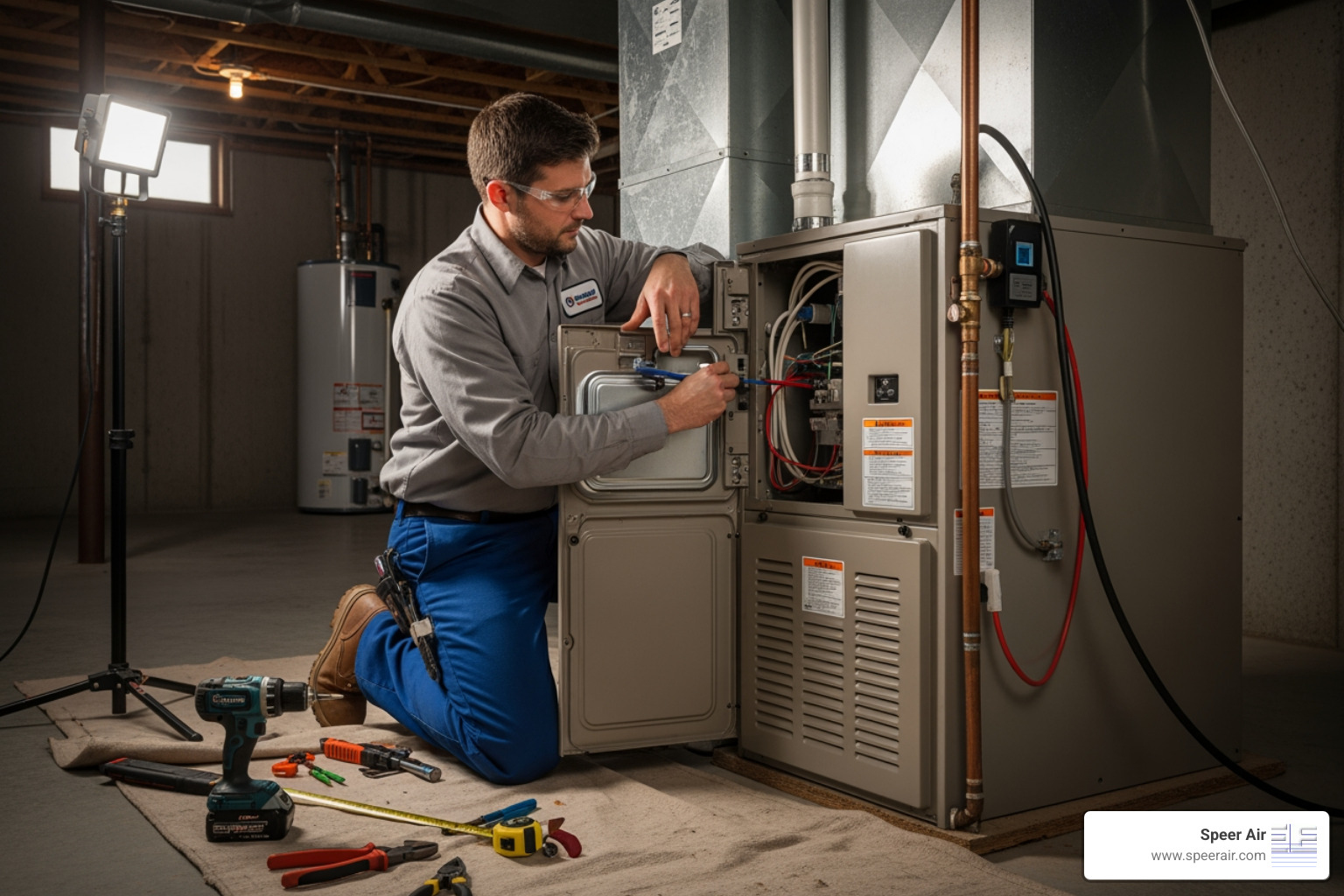 technician professionally installing new furnace - heating system installation rockaway technician professionally installing new furnace - heating system installation rockaway