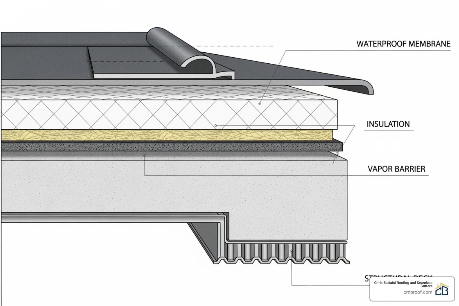 different layers of a commercial roofing system - local commercial roofing companies near me