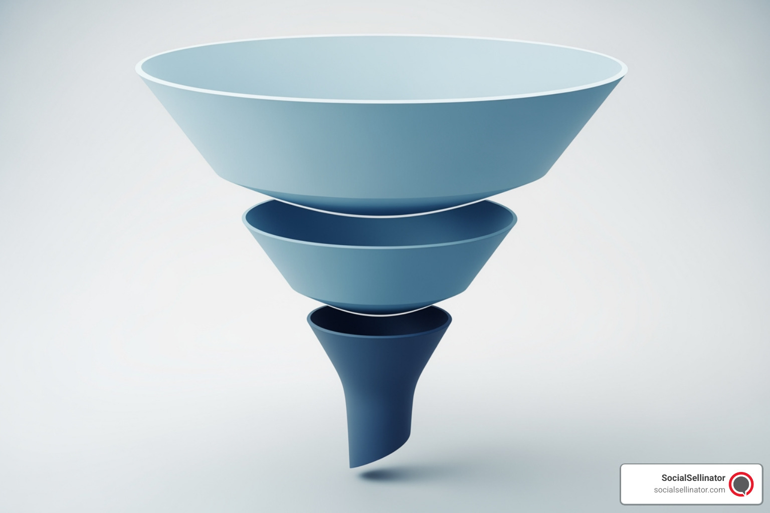 A visual representation of the marketing funnel with three distinct stages: Awareness (top, wide), Consideration (middle), and Conversion (bottom, narrow), each with corresponding copywriting goals. - copywriting in digital marketing