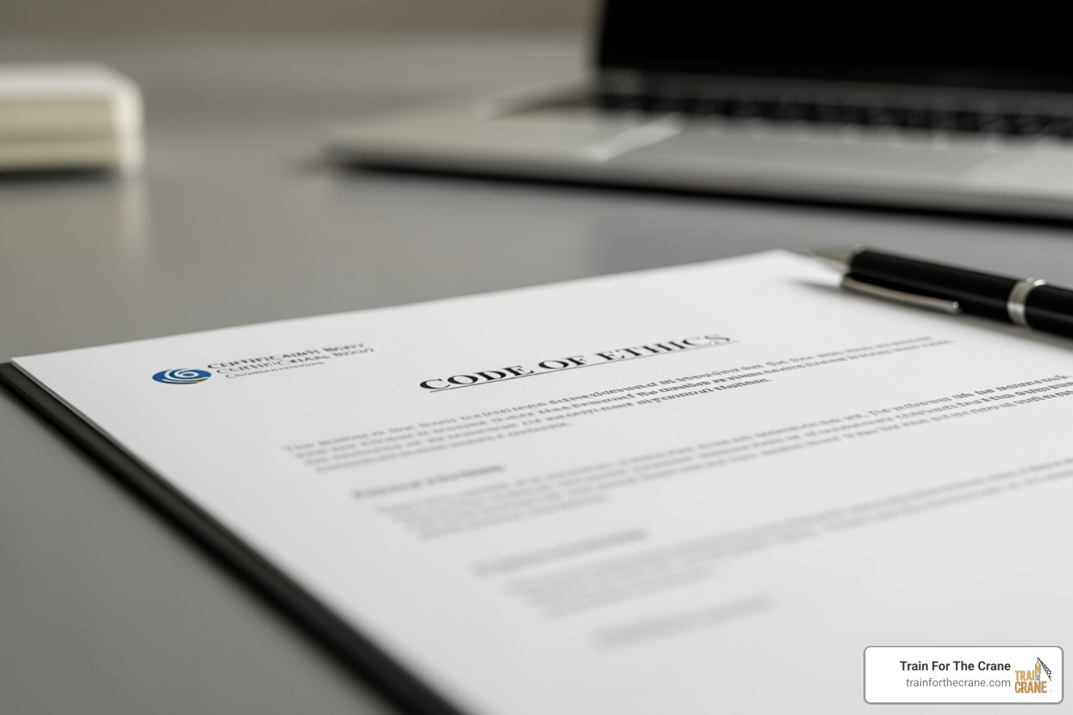 NCCCO Code of Ethics document - NCCCO certification requirements