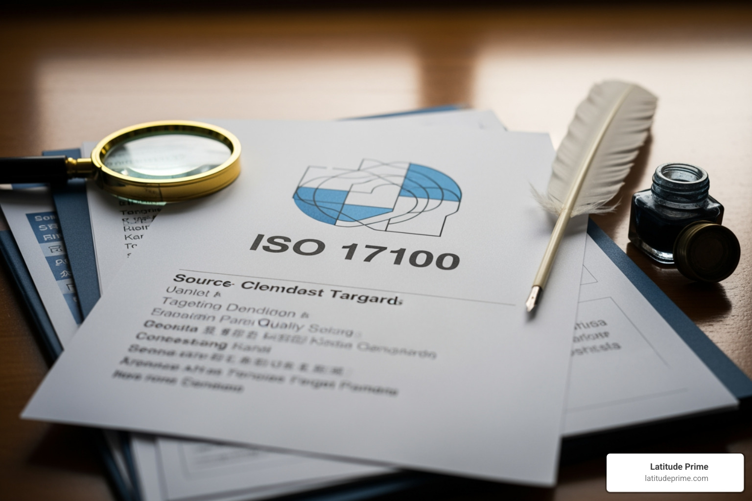 signed legal contract next to a translated version - ISO 17100 translation