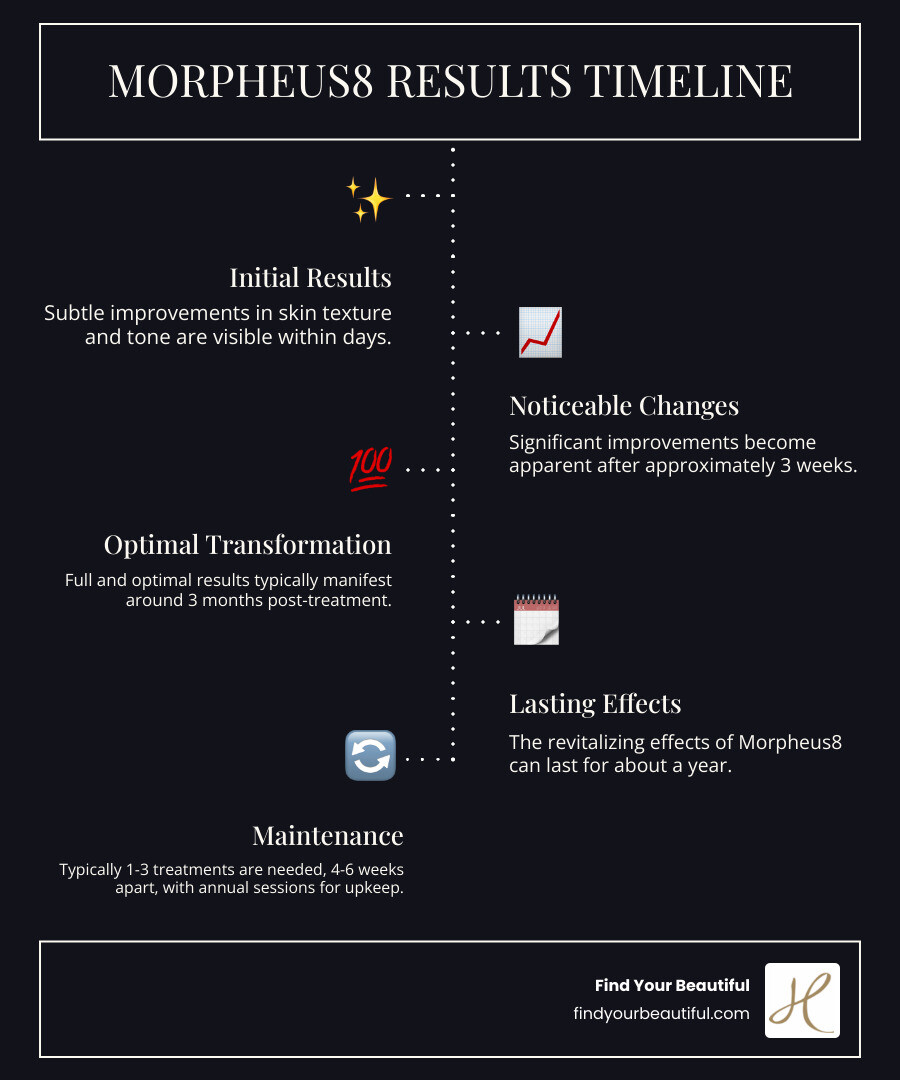 Infographic illustrating Morpheus8 results timeline from immediate post-treatment to 3 months - morpheus8 near me infographic infographic-line-5-steps-dark Infographic illustrating Morpheus8 results timeline from immediate post-treatment to 3 months - morpheus8 near me infographic infographic-line-5-steps-dark