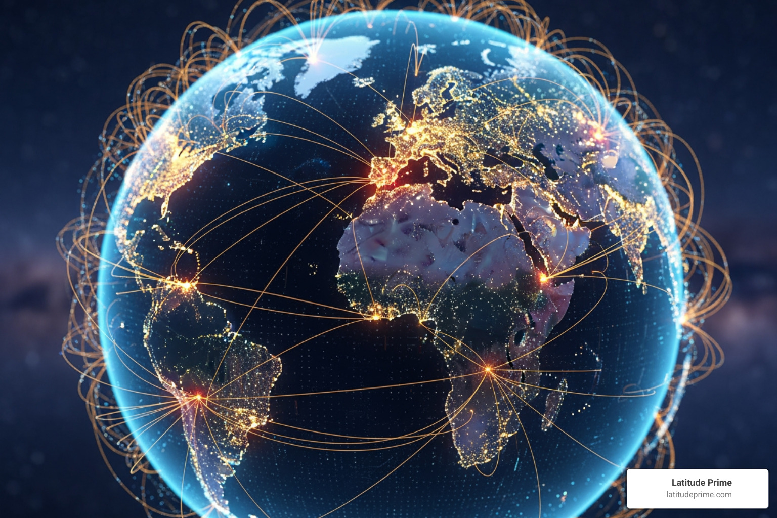 world map with interconnected points representing global market reach - medical device translation service