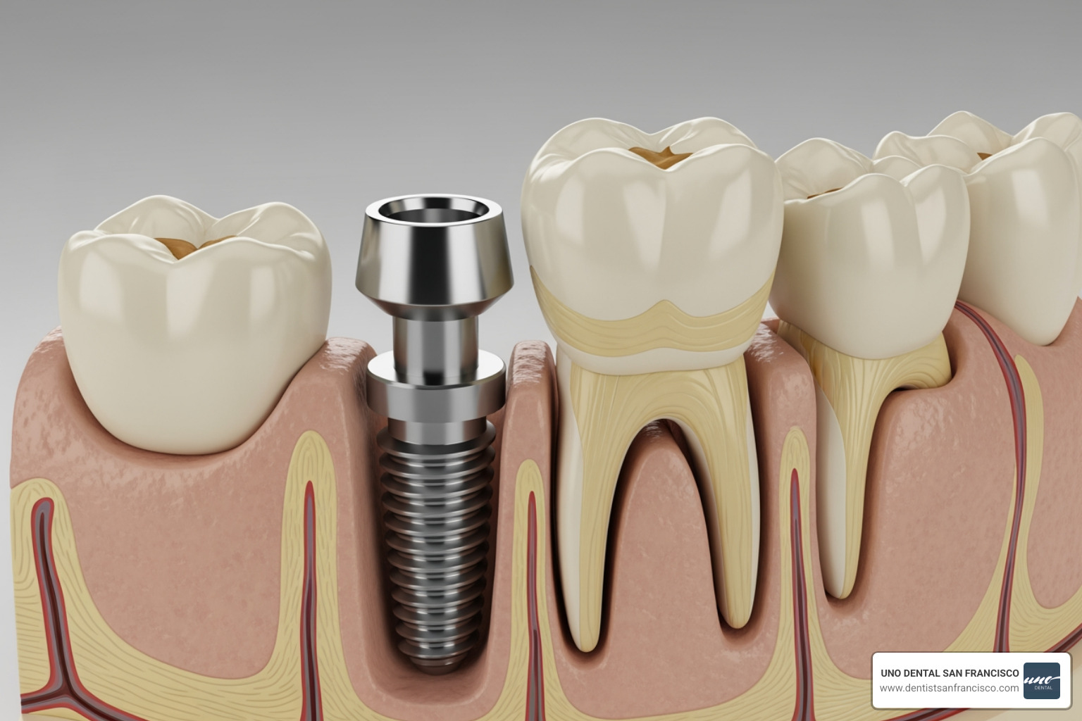 a dental implant model - tooth extraction San Francisco a dental implant model - tooth extraction San Francisco
