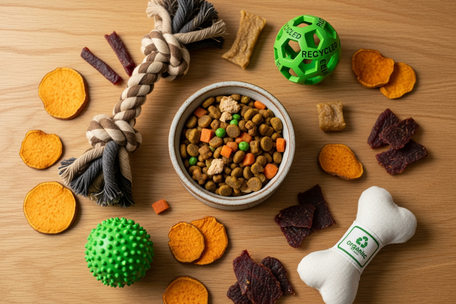 Natural pet food and eco-friendly toys - pet care franchises