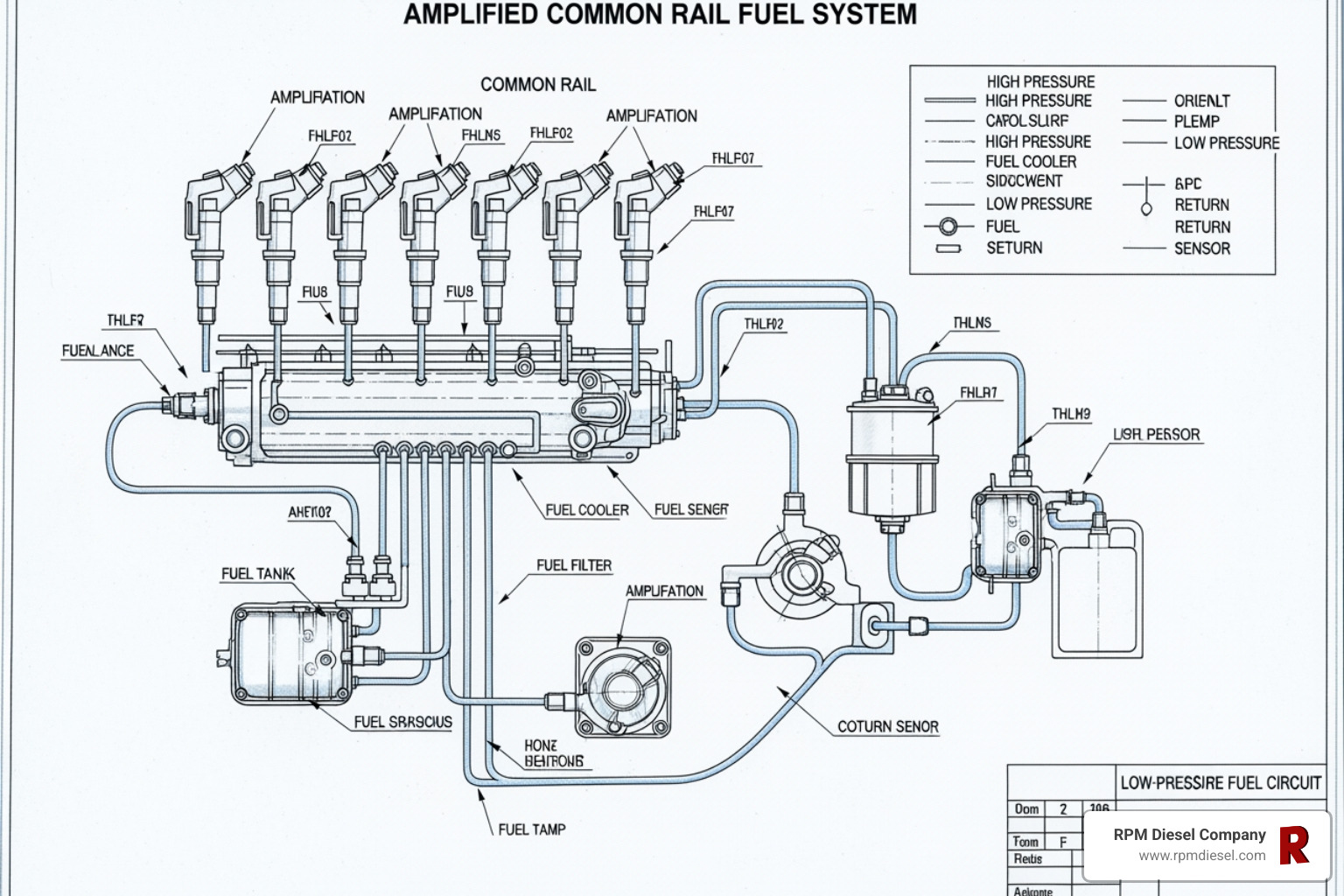 diagram of the Amplified Common Rail Fuel System (ACRS) - dd15 engine diagram of the Amplified Common Rail Fuel System (ACRS) - dd15 engine