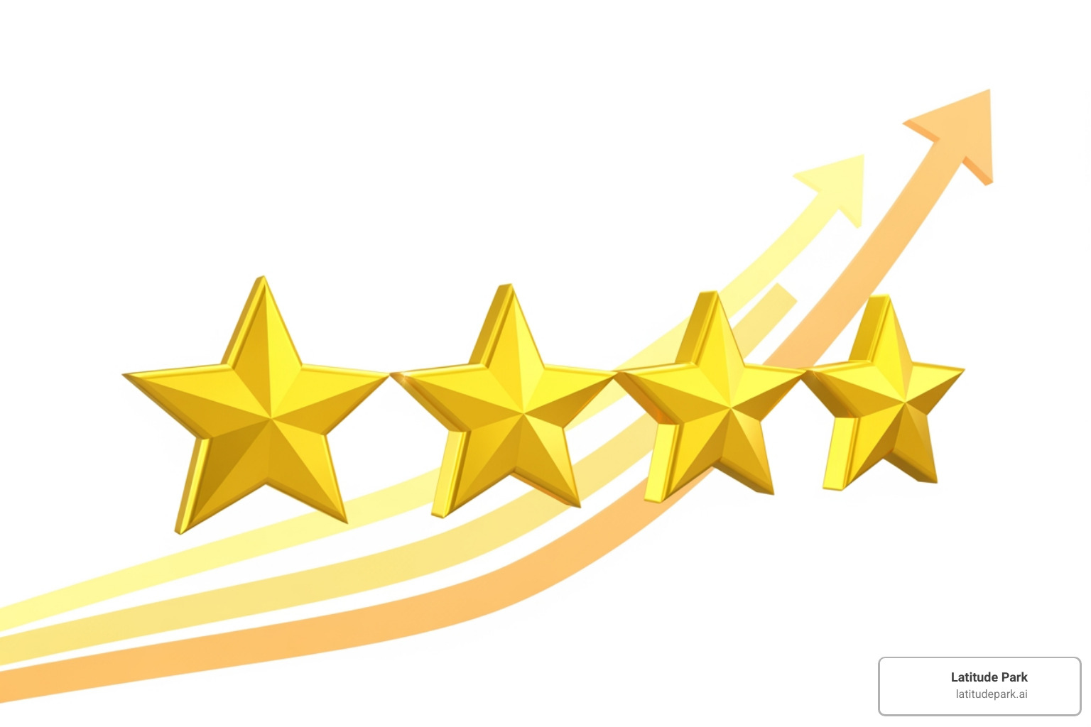 5-star rating icon with upward-trending graphs - online review management