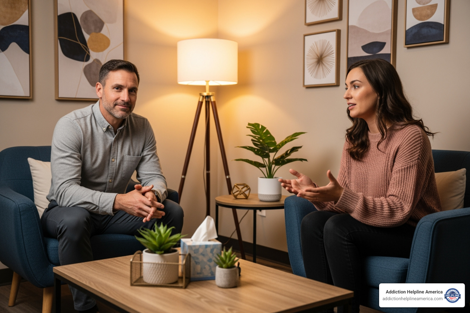 Image of a therapist and client in a one-on-one session - 90 day rehab programs