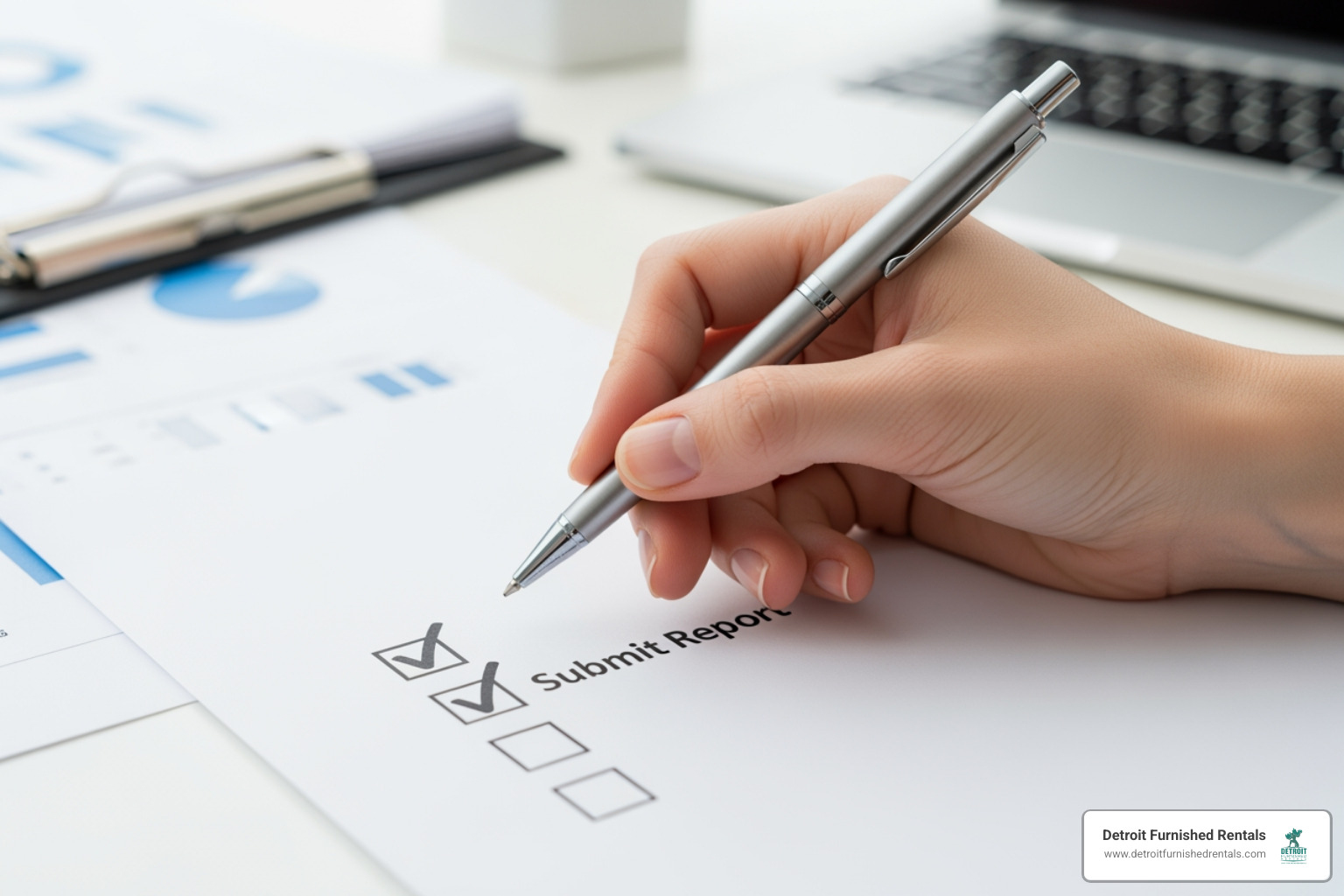 A checklist with items being ticked off - Short term business