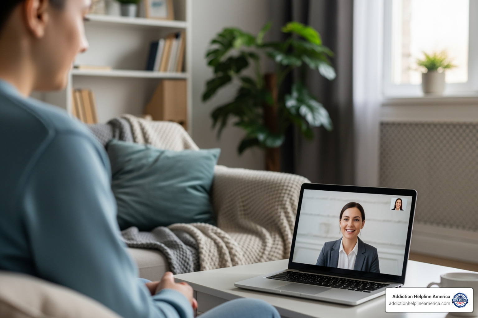 individual participating in a telehealth therapy session - alcoholism treatment options individual participating in a telehealth therapy session - alcoholism treatment options
