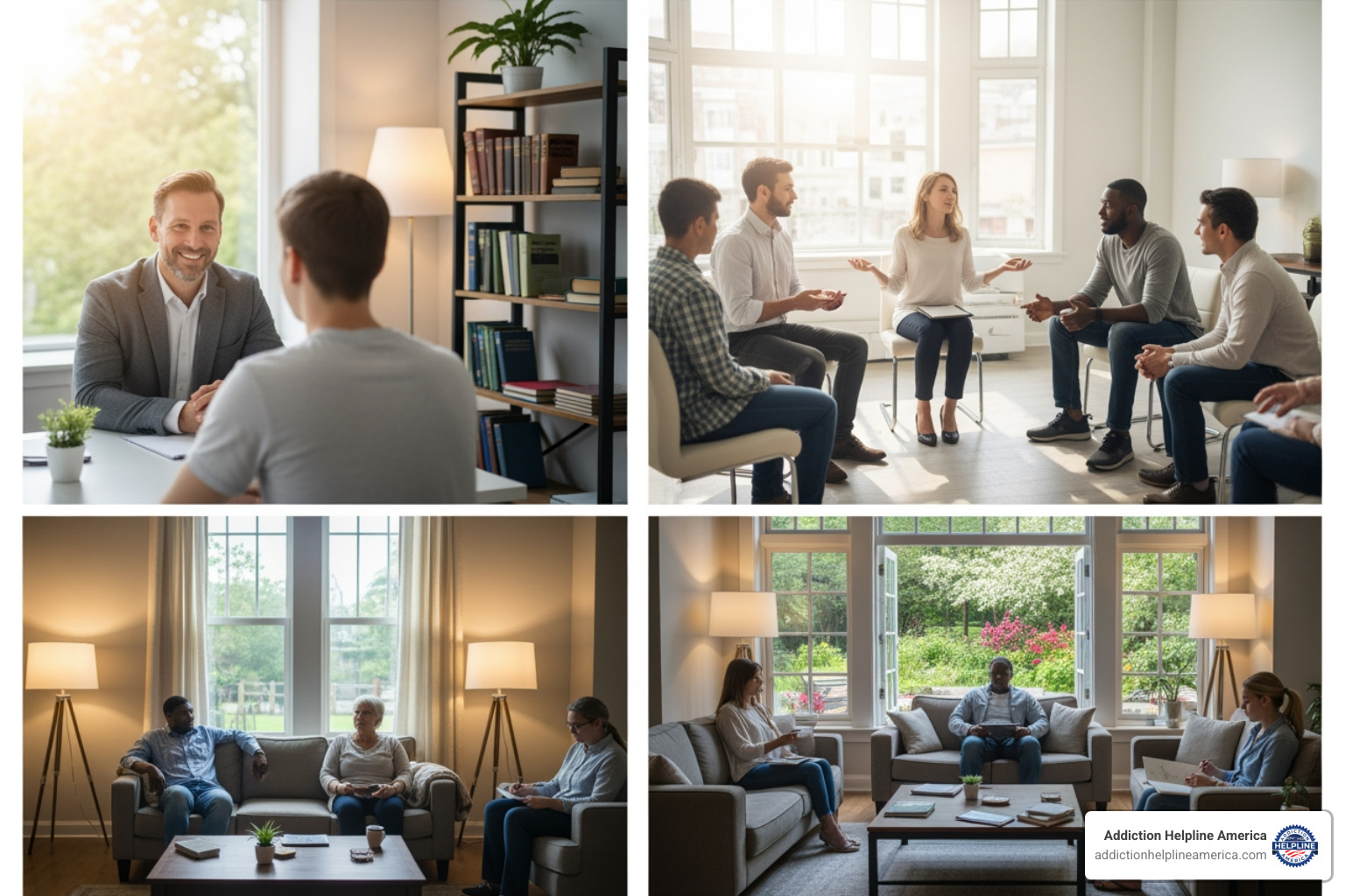 different therapy settings - help for drug addiction