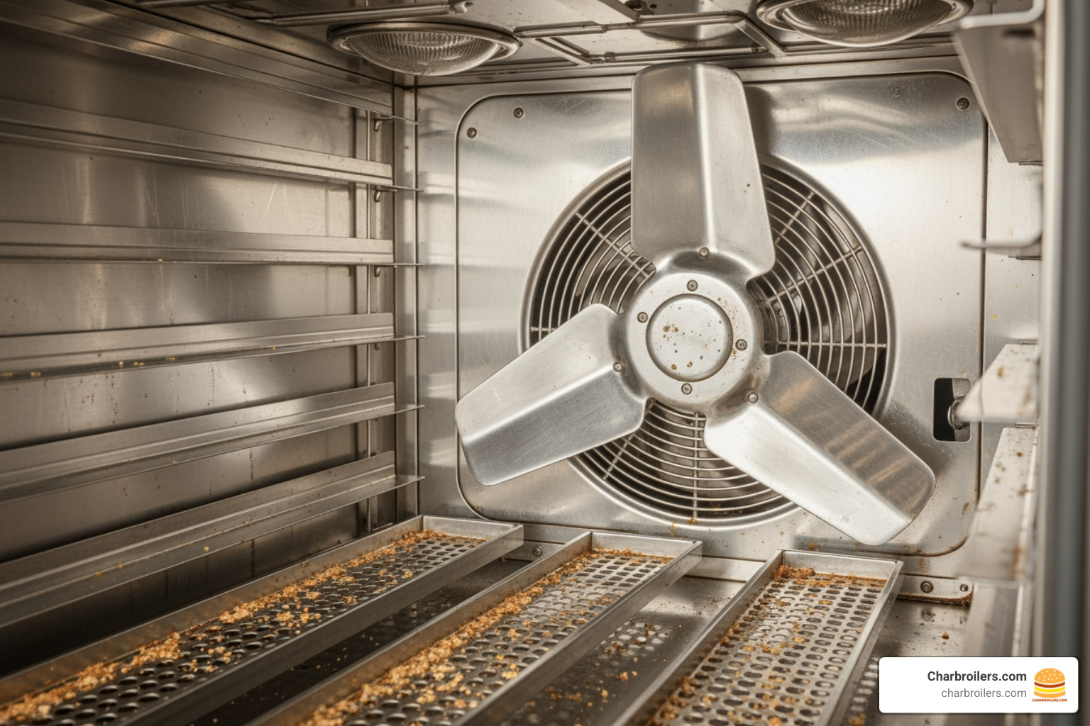 fan inside a convection oven - what is a safe commercial cleaner for self-cleaning convection oven
