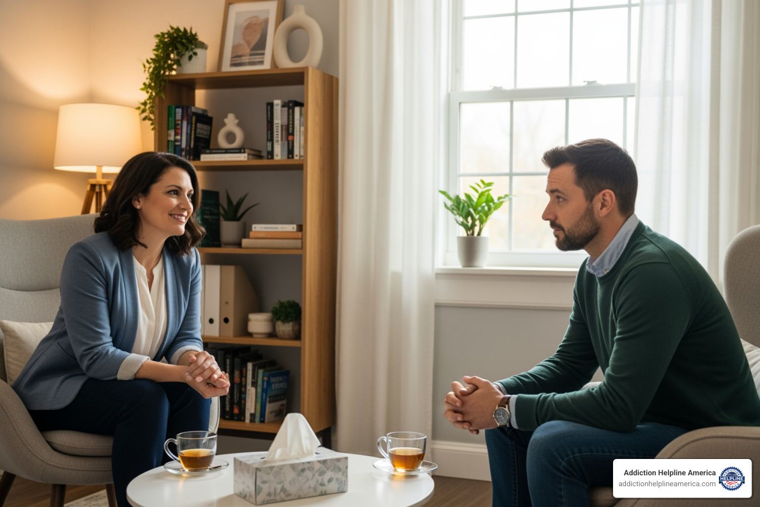 therapist and patient having a one-on-one session - inpatient centers for depression