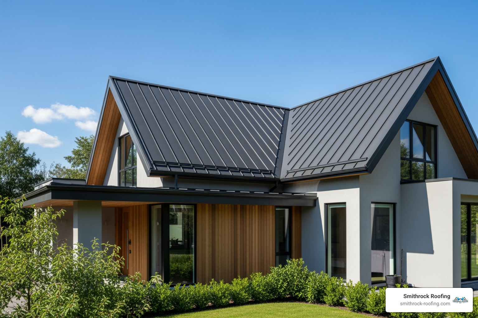 a sleek standing-seam metal roof - durable roofing solutions