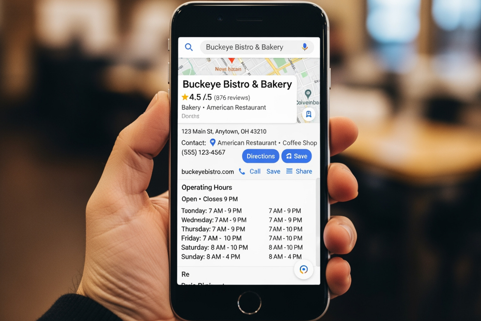 A detailed Google Maps listing for a local Ohio business, showing its location, contact information, hours, and customer reviews. - Search engine marketing Ohio