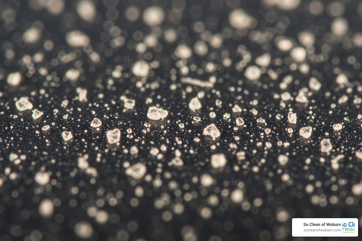 Fine dust settled on a dark surface - Post construction house cleaning