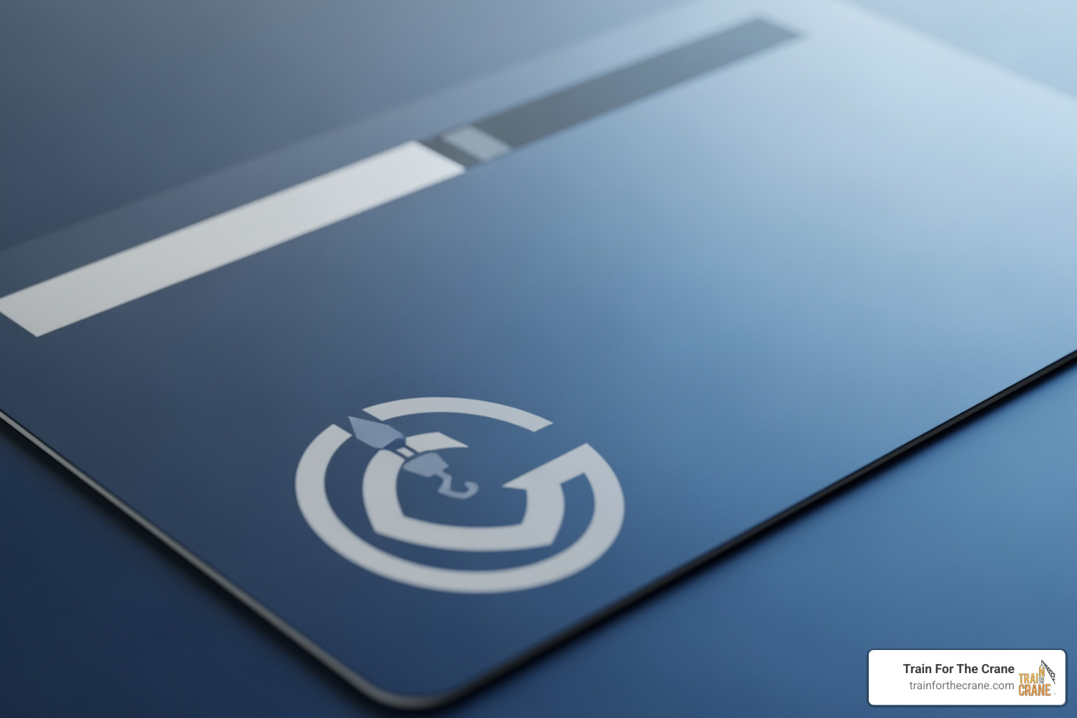 close-up of an official NCCCO certification card - Crane operator training services