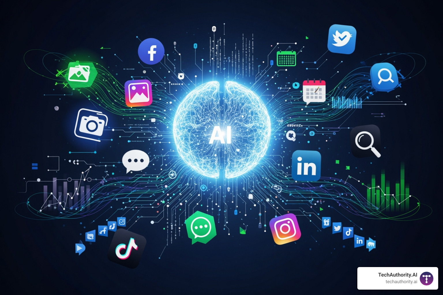 AI generating a social media content plan - entrepreneur tools