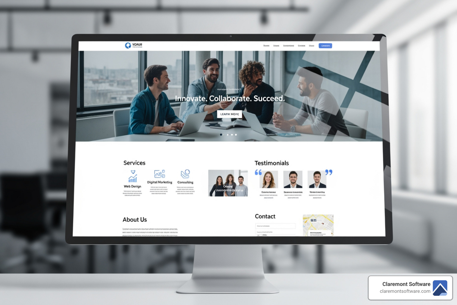 single-column blog or landing page - business website layout single-column blog or landing page - business website layout