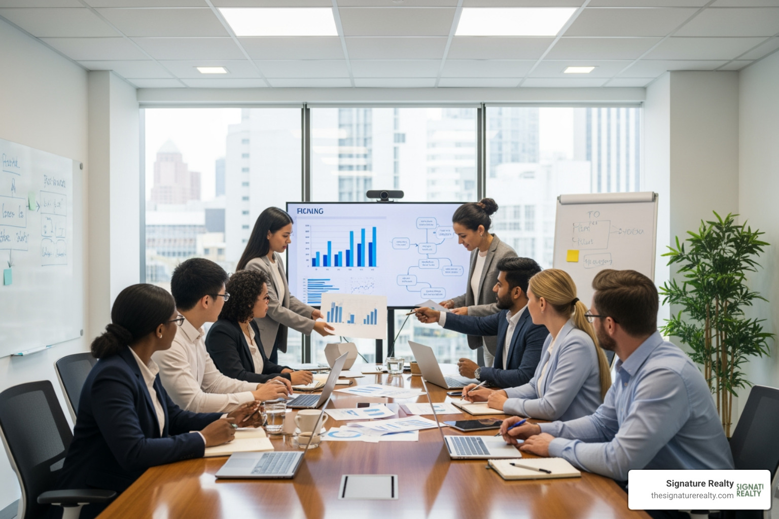 diverse team collaborating in a modern meeting room - virtual office providers diverse team collaborating in a modern meeting room - virtual office providers
