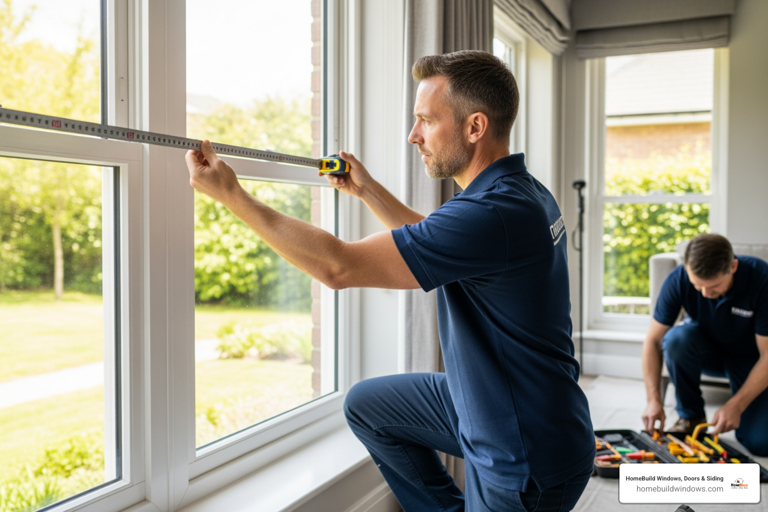 professional technician measuring window - window glass replacement barrington il