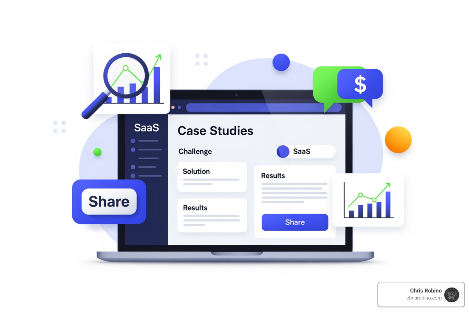 A collage showing a single case study repurposed as a blog post, a video thumbnail, a social media graphic, and a one-page PDF - how to use case studies in saas content marketing A collage showing a single case study repurposed as a blog post, a video thumbnail, a social media graphic, and a one-page PDF - how to use case studies in saas content marketing