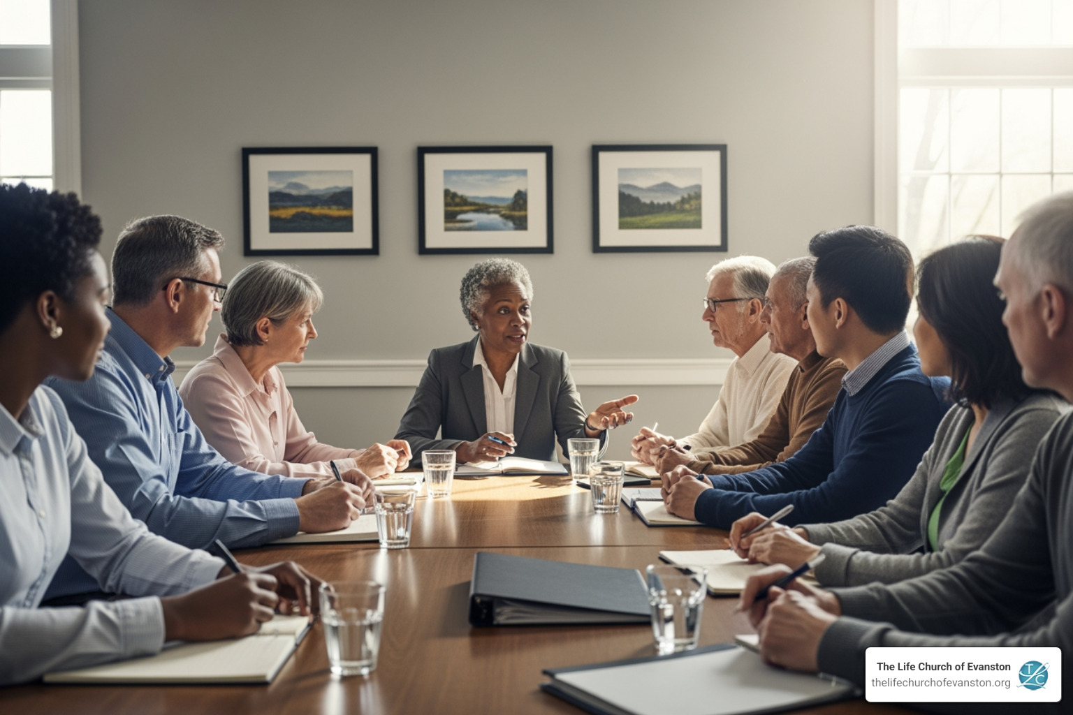 diverse group in discussion - multicultural church