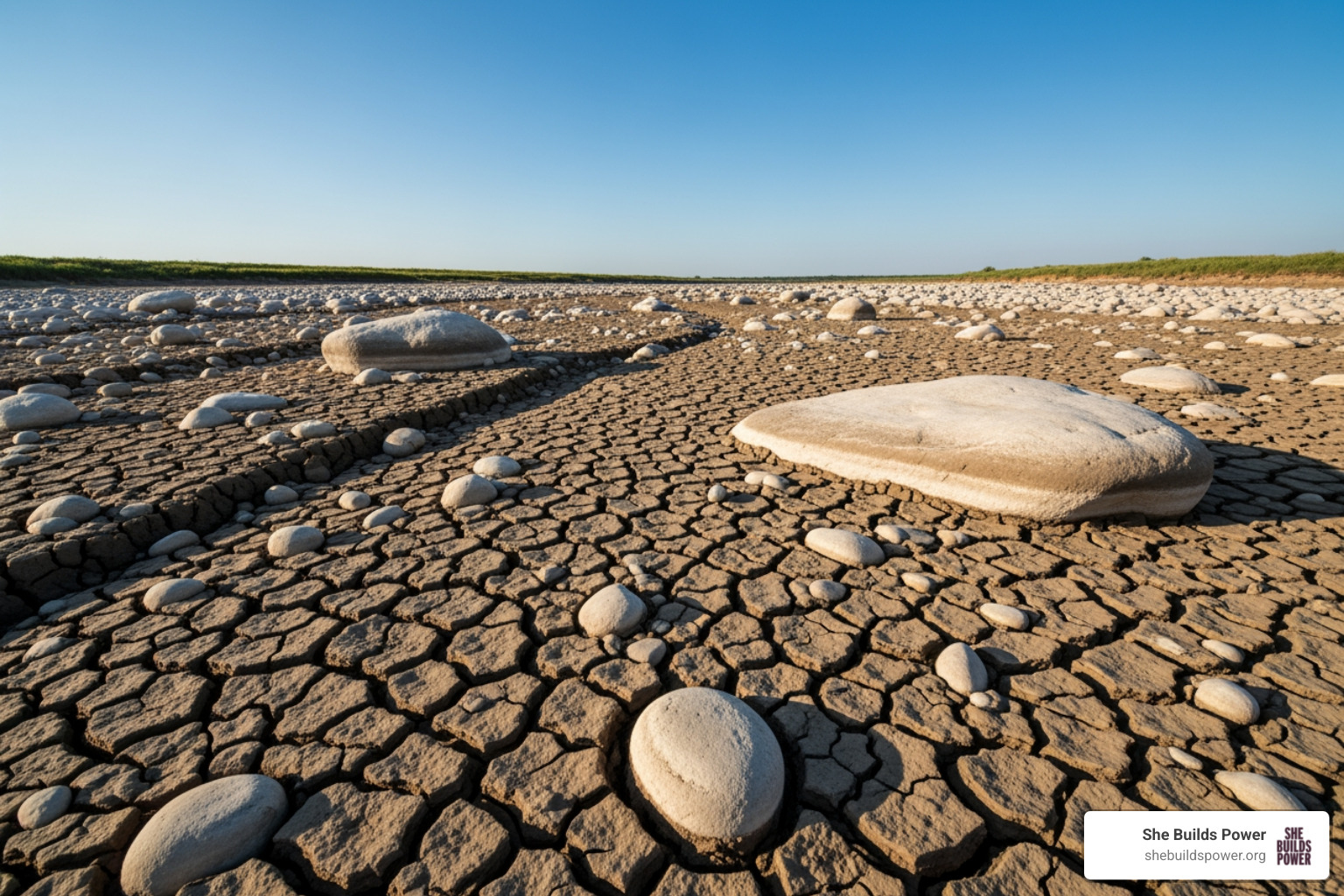 dried up riverbed - Water resource management