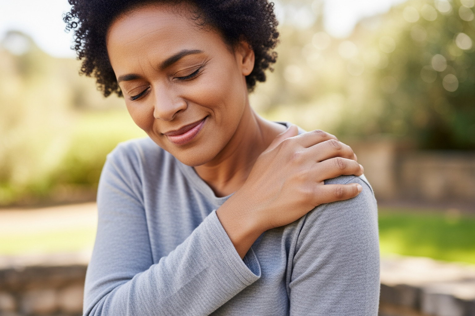 person looking relieved and comfortable - menthol muscle cream person looking relieved and comfortable - menthol muscle cream
