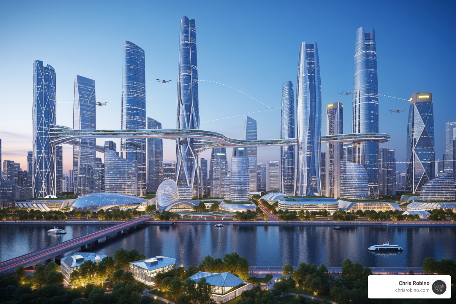 thriving, futuristic city skyline - innovation strategy development