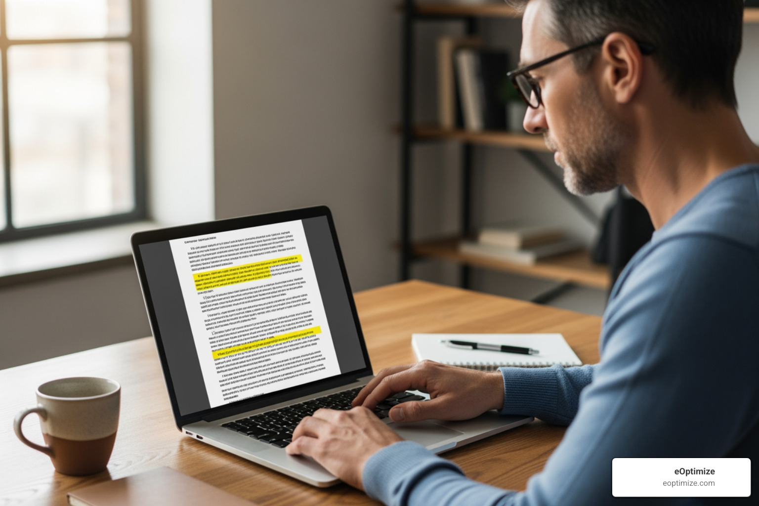Human editor refining AI-generated text - AI driven content