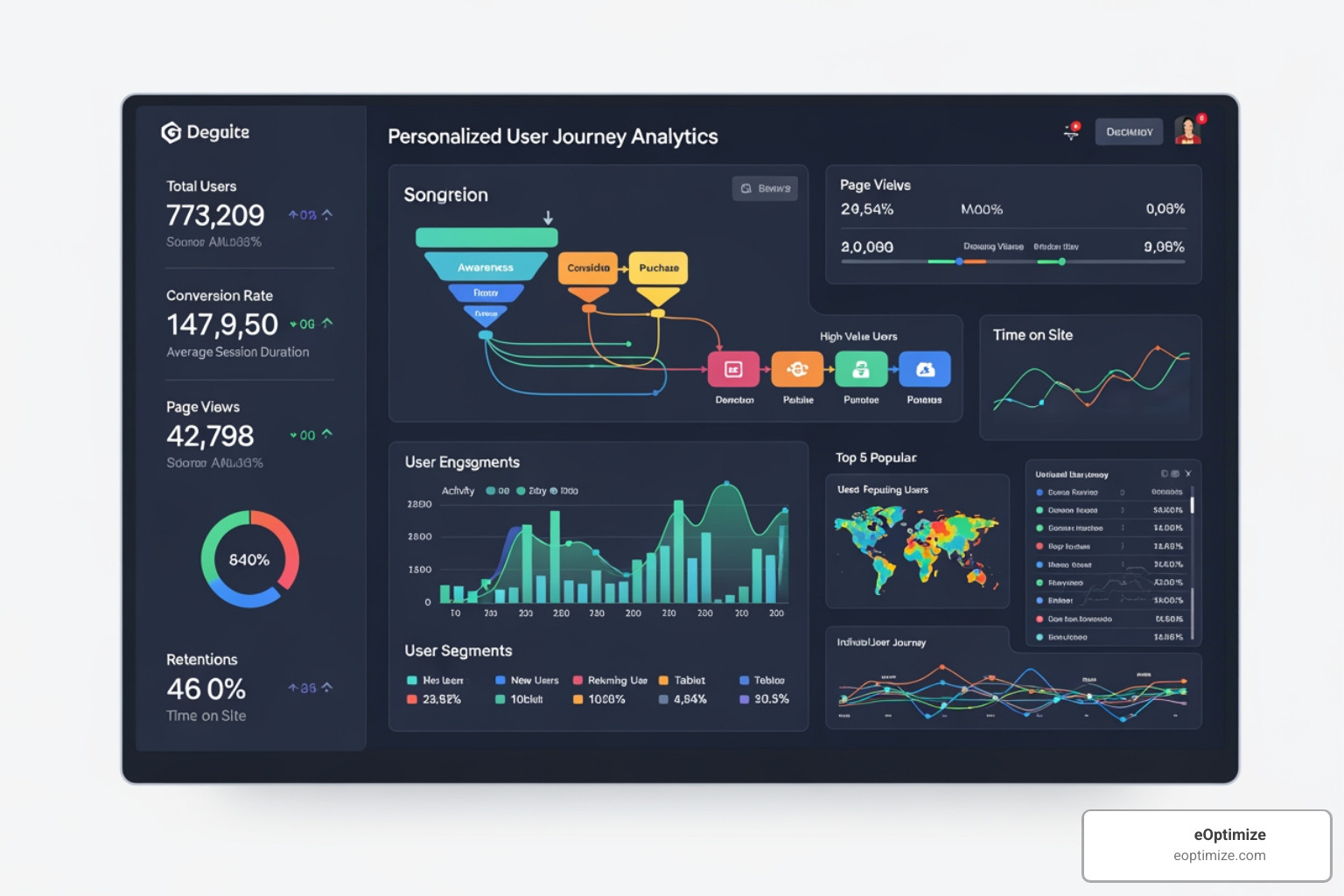 Personalized user journeys dashboard - AI conversion optimization