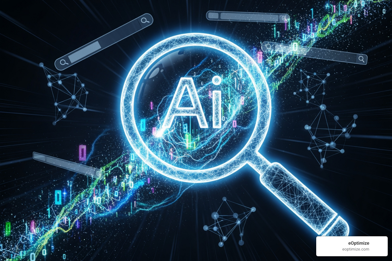 Search results page with generative AI summary - AI powered search