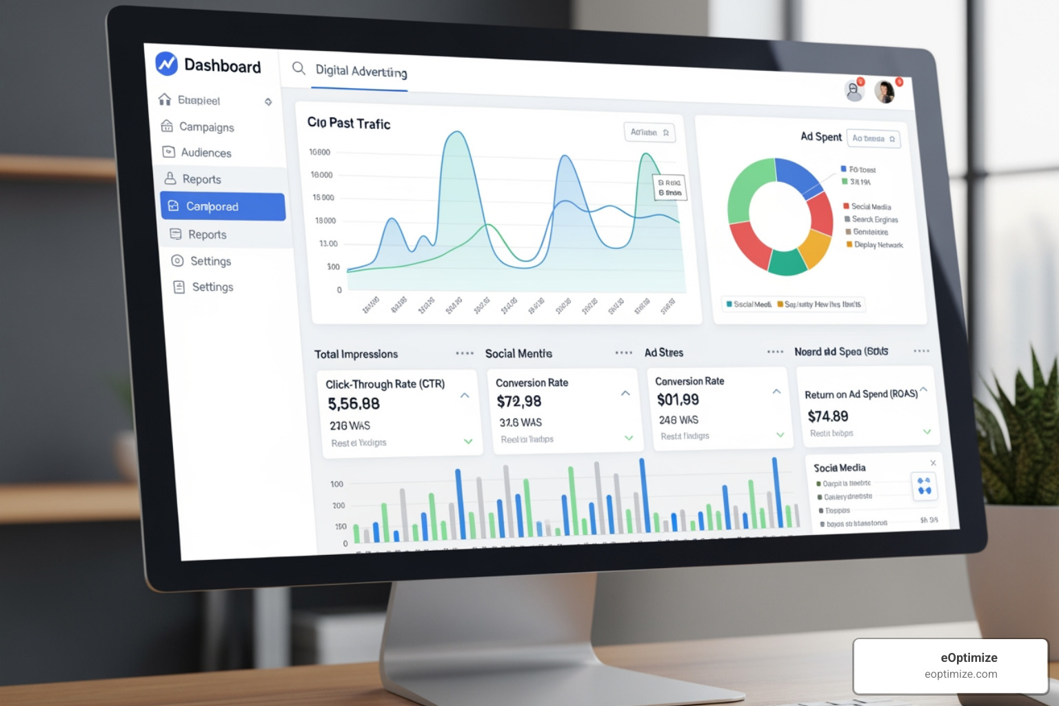 paid advertising dashboard - Brand visibility online