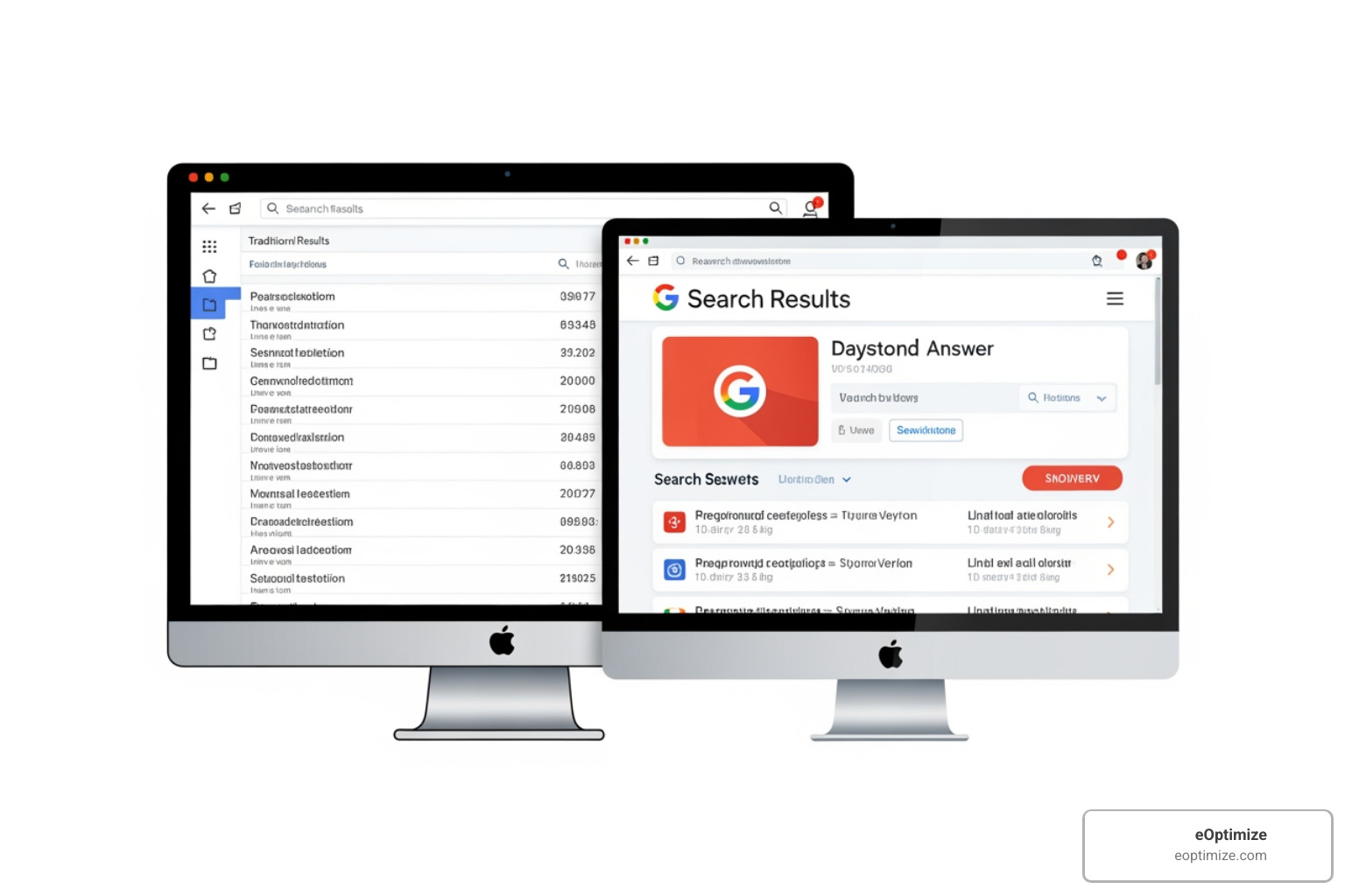 Traditional vs AI Overview SERP - AI Overviews explained