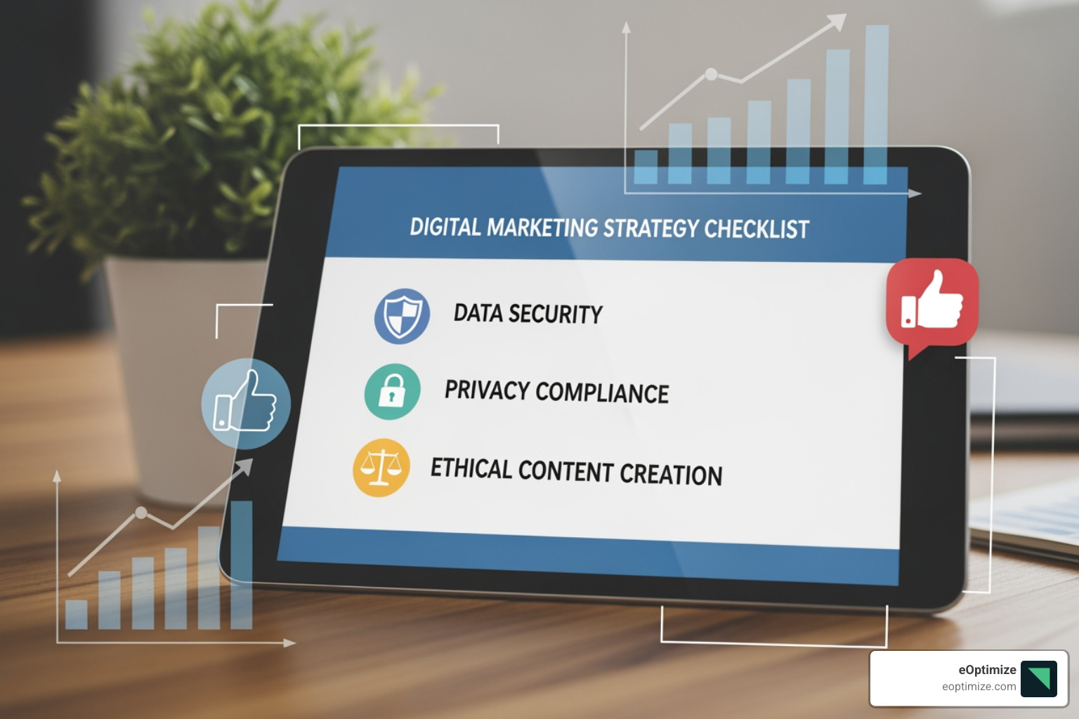 a digital marketing trust checklist with various strategies - Digital marketing trust