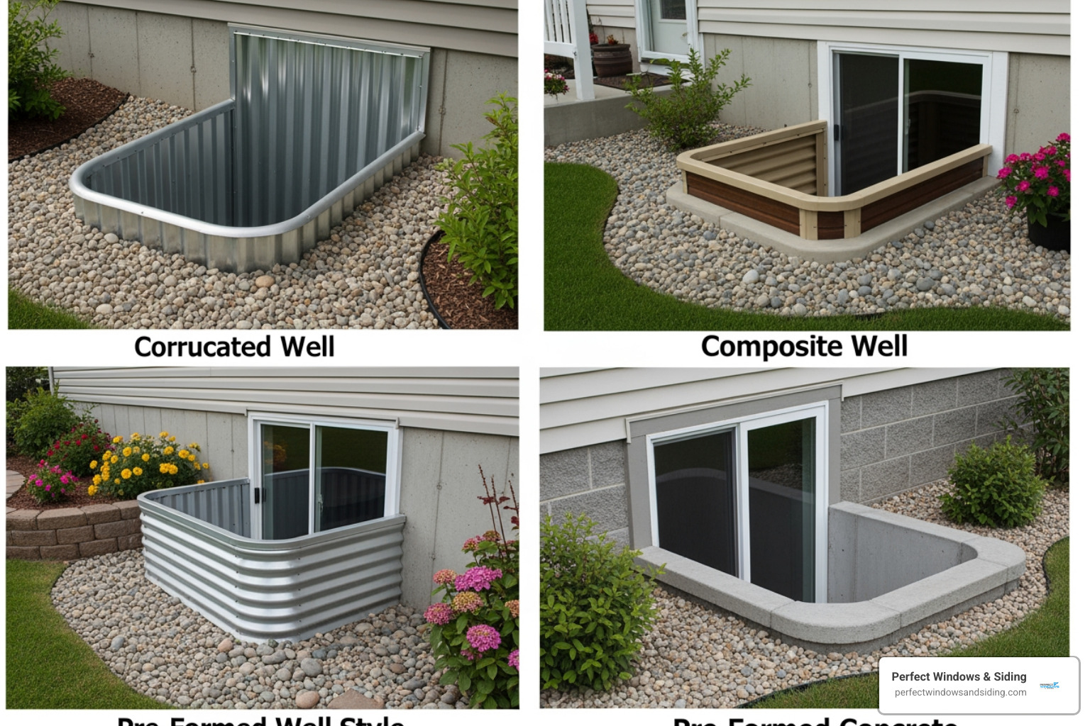 different window well styles - Egress window installation different window well styles - Egress window installation