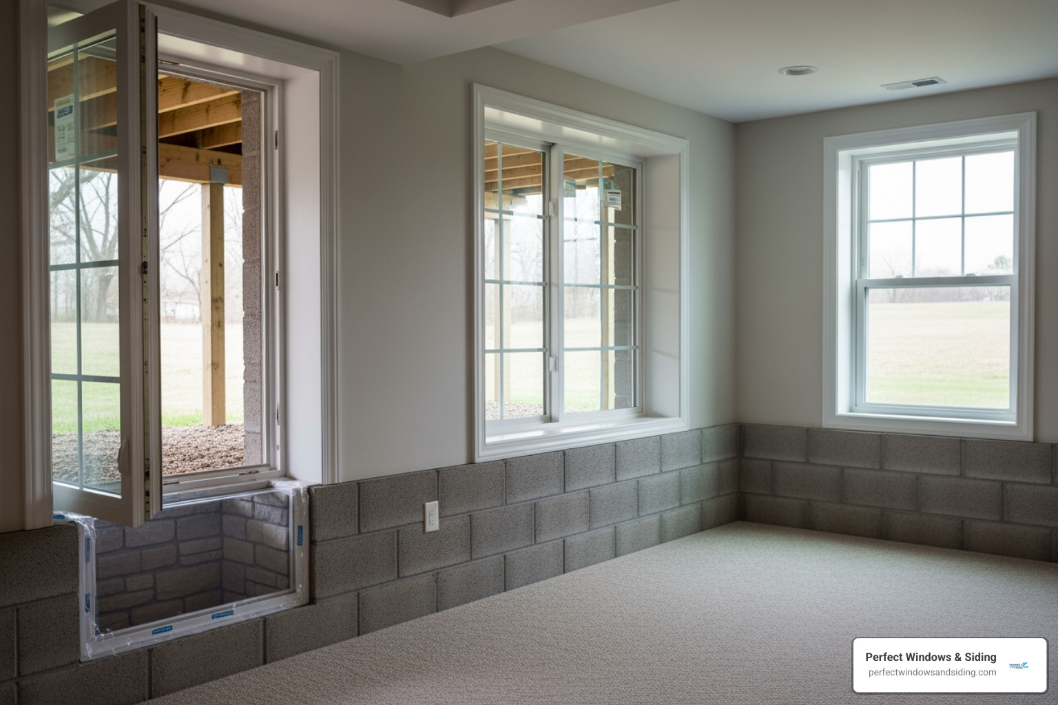 different egress window styles like casement and sliding windows - egress window installation near me