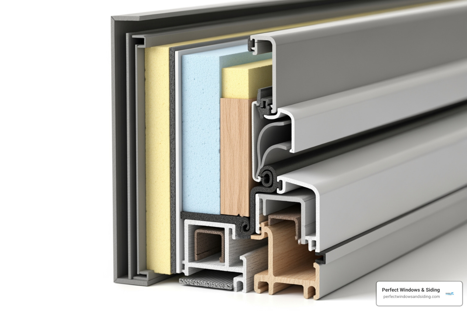 cross-section of an energy-efficient door showing insulation and weatherstripping - New entry door