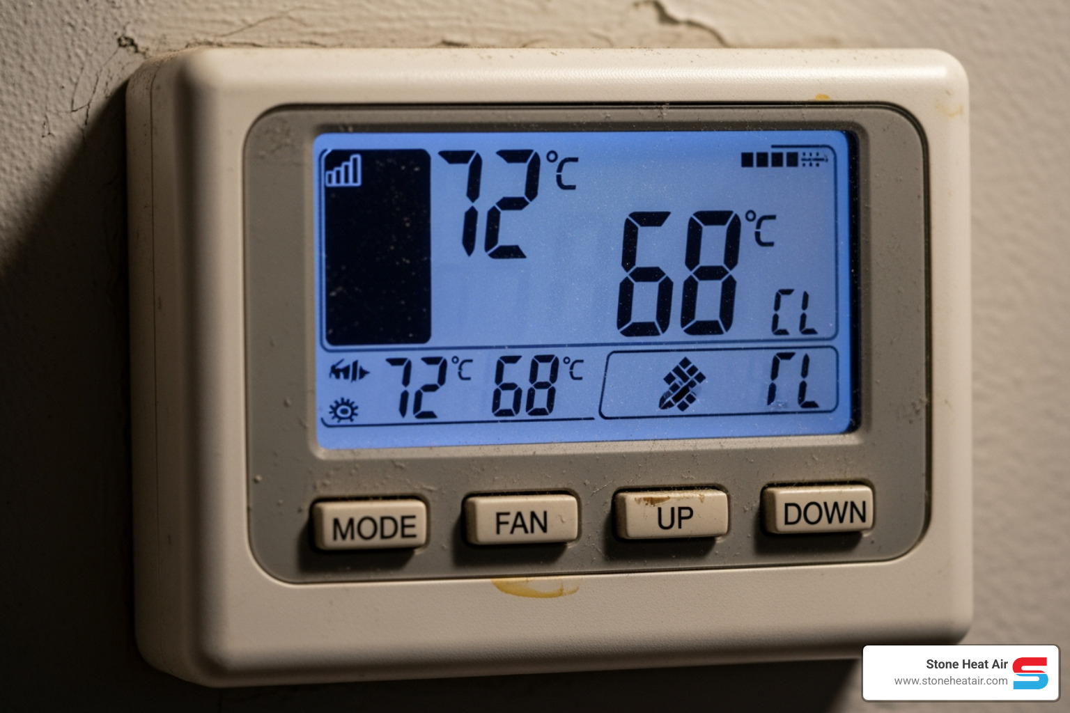 faulty old thermostat flickering screen - best thermostat company in grants pass or faulty old thermostat flickering screen - best thermostat company in grants pass or