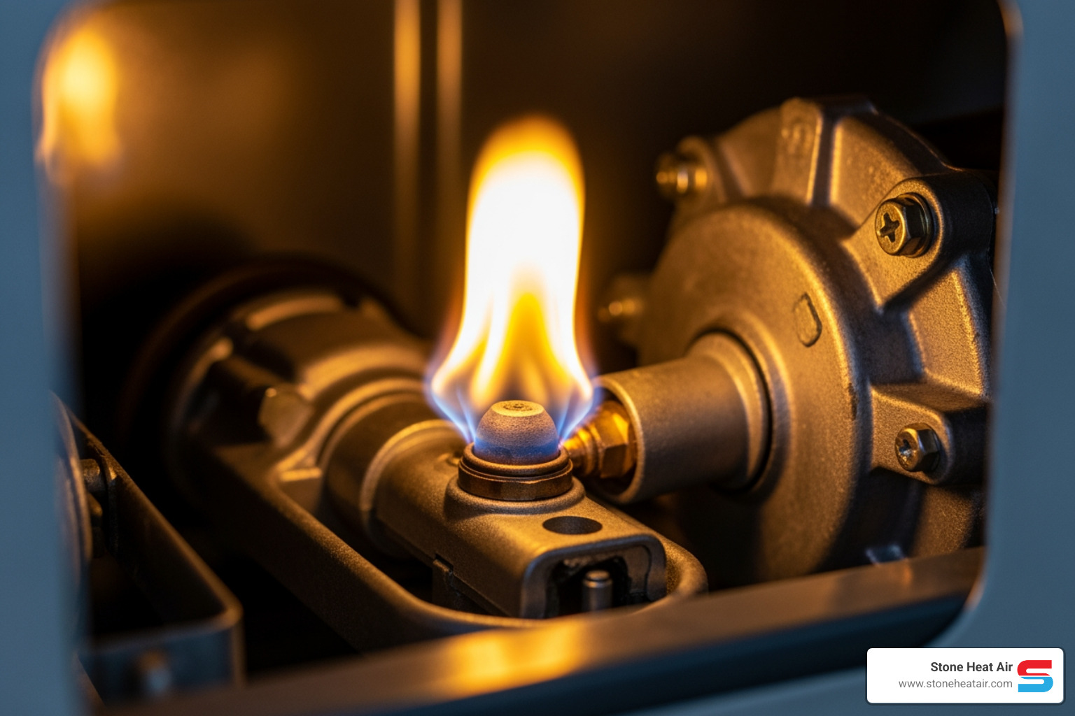 of a furnace pilot light with a yellow flame indicating a problem - emergency heating repair in applegate or of a furnace pilot light with a yellow flame indicating a problem - emergency heating repair in applegate or