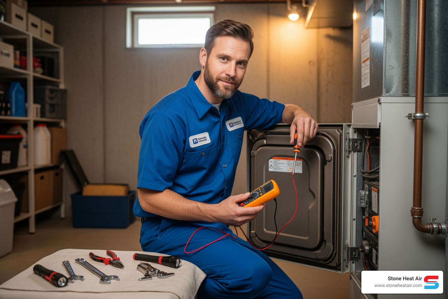 a professional HVAC technician with tools - heating blowing cold air in gold hill or a professional HVAC technician with tools - heating blowing cold air in gold hill or