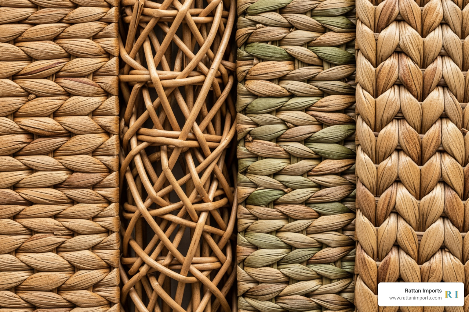 close-up shots showcasing the different textures of rattan, wicker, seagrass, and banana leaf - woven headboards king